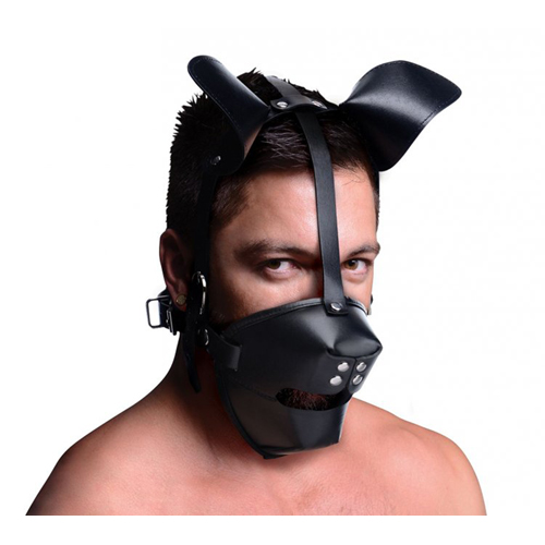 Puppy Play Masker Met Ballgag – Zwart