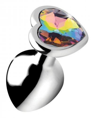 Rainbow Heart Buttplug – Middel