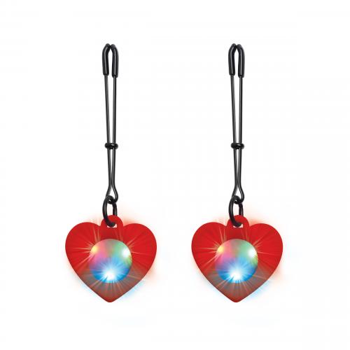 Charmed –  Heart Tweezer Tepelklemmen Met LED Verlichting